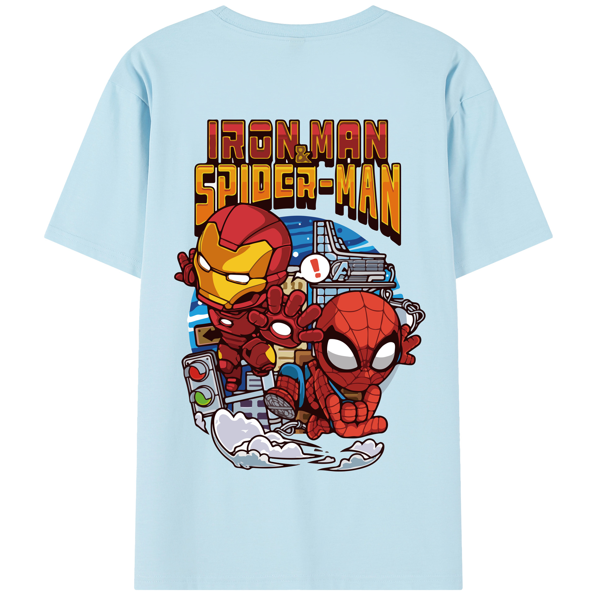 （画像用） アベンジャーズ The Avengers 綿100％半袖Tシャツ（背面プリント）